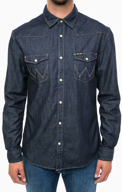 Рубашка мужская джинсовая Wrangler W5834O11E Рубашка мужская джинсовая Wrangler W5834O11E